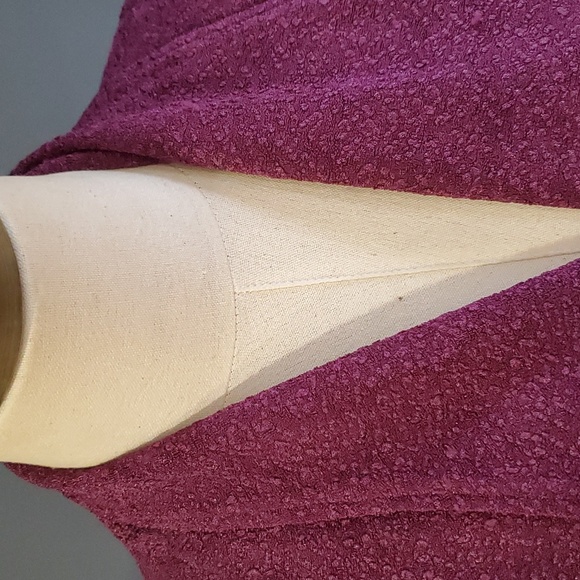 NWOT Soft surroundings woman's purple waterfall jacket sweater size  LX - Picture 6 of 16